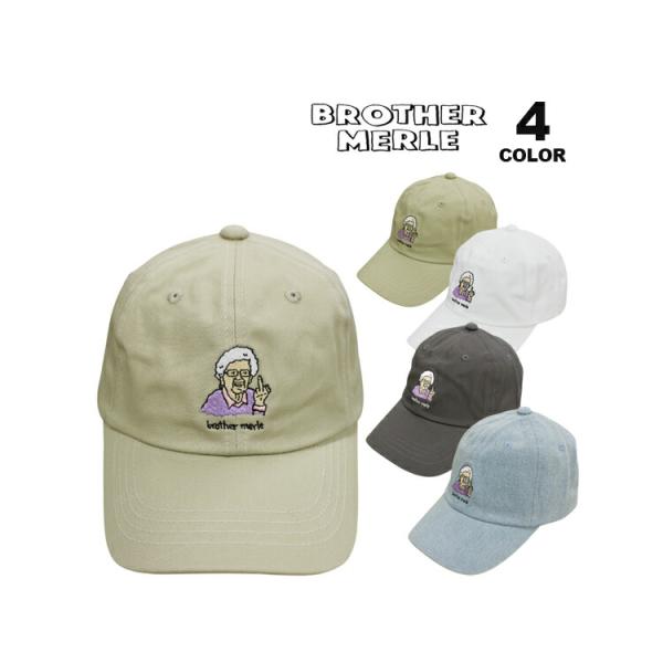 SALE ブラザーマール キャップ BROTHER MERLE Betty emb DAD CAP ローキャップ 帽子 ハット 刺繍 メンズ レディース ユニセックス 全4色 フリーサイズ