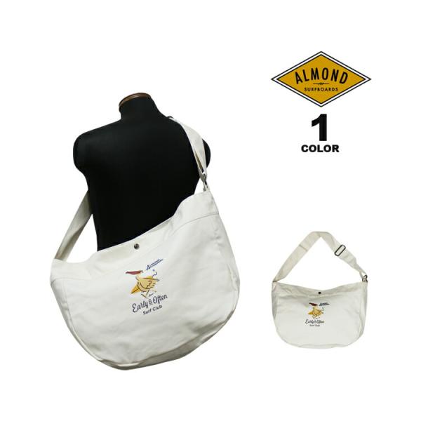 アーモンドサーフボードデザイン Almond Surfboards＆Design EARLY&OFTEN ショルダーバッグ アーリー＆オッフン メンズ　レディース ホワイト カジュアル バッグ DS9001 アーモンド サーフボード ショルダーバック ALMOND SURFBOARDS EARLY