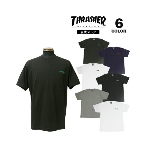 SALE スラッシャー Tシャツ THRASHER HOMETOWN emb S/S T-SHIRTS 半袖 TEE ロゴ刺繍 メンズ レディース ユニセックス 全6色 M-XXL(公式）