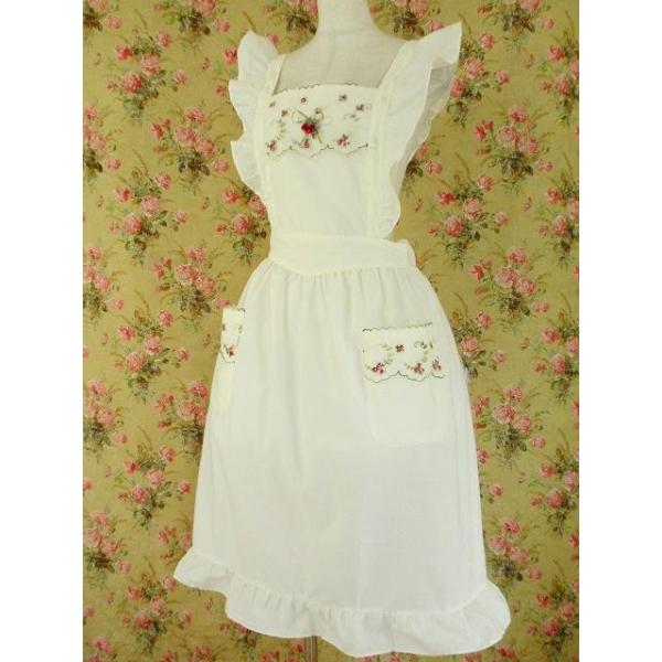 糸 余計な 一時停止 エプロン フリル 白 Warakuru Kano Jp