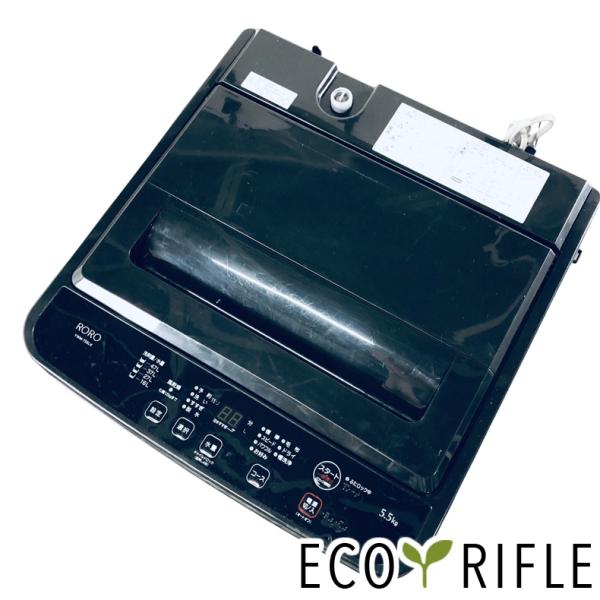 洗濯機 中古 RORO YWM-T55LK 2024年製 5.5kg ブラック 送風 乾燥機能