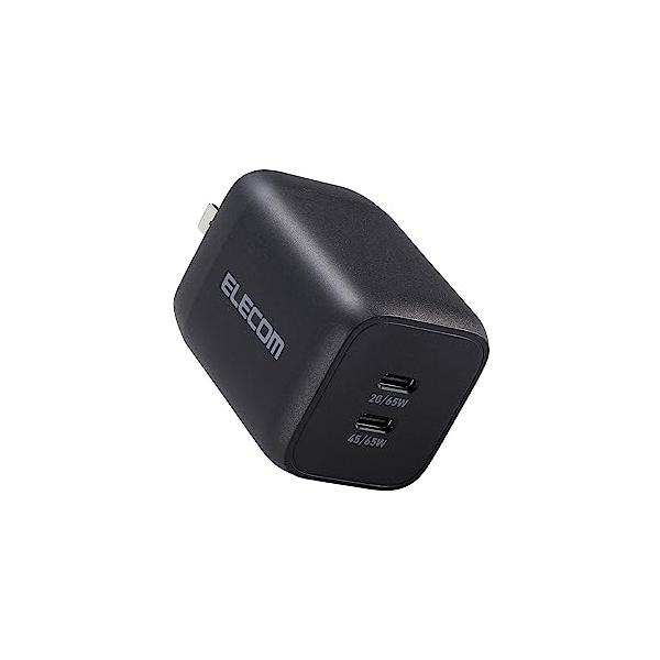 他サイト： エレコム 充電器 Type-C 2ポート 65W USB PD対応 PPS対応 QC3.0対応 Magsafe3対応 折りたたみ式プラグ 【 iの商品画像