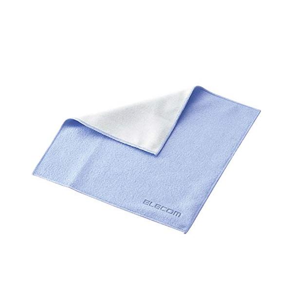 シンプルブルー/両面・Sサイズ(15cm×15cm)/KCT-003BU・パッケージ個数:1・クロスの両面を使い分けて、液晶画面をクリーニングします・1.水色の面で、ホコリやゴミを払う・2.白色の面で、指紋や手アカなどの油膜汚れを拭き取る・...