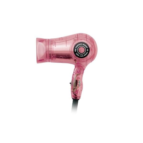 コイズミ ヘアドライヤー ミニドライヤー ポケドラ スケルトンデザイン チェリーピンク KHD-9731/P