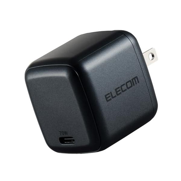 他サイト： エレコム 充電器 70W USB PD対応 Type-C 1ポート ケーブル別売り EC-AC8870MNの商品画像