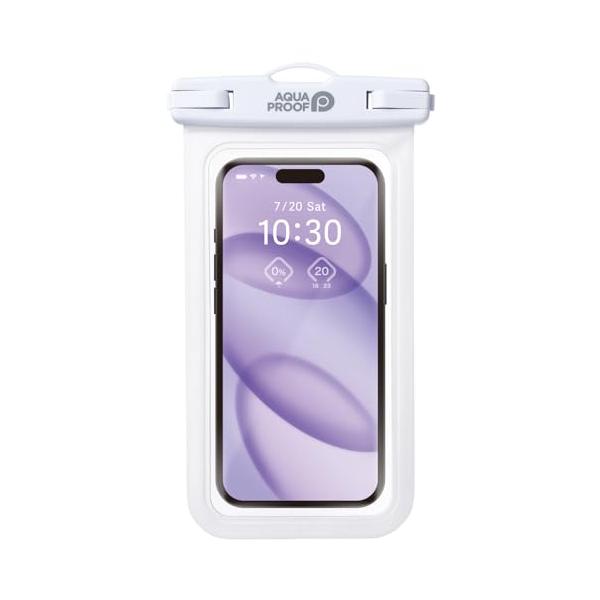 他サイト： エレコム スマホ 防水ケース お風呂 IPX8 水深10m 吸盤付き iPhone 16e / 16/15/14 P-WPSB04WHの商品画像