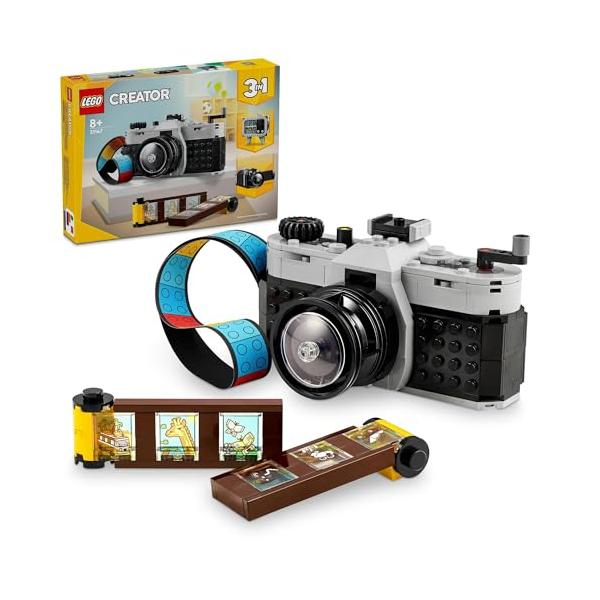 レトロなカメラ・  31147・3種類のレトロおもちゃが1つのセットに ? 懐かしい3種類のモデルの組み立てと組み替えを繰り返し楽しめます(対象年齢:8才以上)・可能性は無限大 ? 懐かしいスタイルのカメラ、ビデオカメラ、テレビのモデルから...