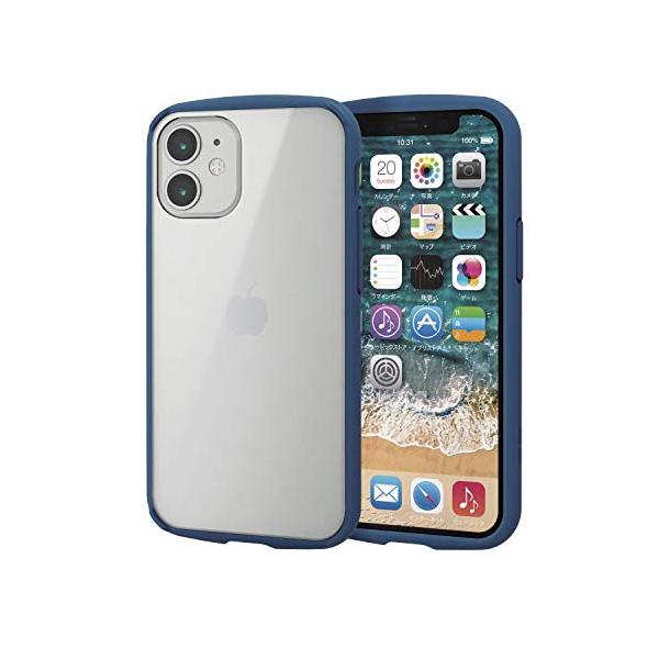 エレコム iPhone 12 mini ケース Qi充電対応 ハイブリッド 耐衝撃 TOUGHSLIM LITE PM-A20ATSLFCNV