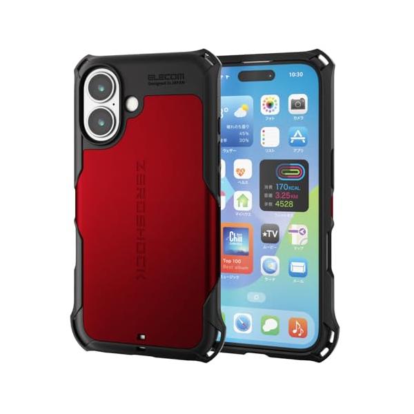 エレコム iPhone 16 ケース 耐衝撃 衝撃吸収 ZEROSHOCK ハニカム構造 PM-A24AZERORD