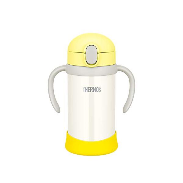 他サイト： サーモス(THERMOS) まほうびんのベビーストローマグ FJL-350 イエローホワイト (YWH) 350ml 水筒 子供 ステンレス製魔の商品画像