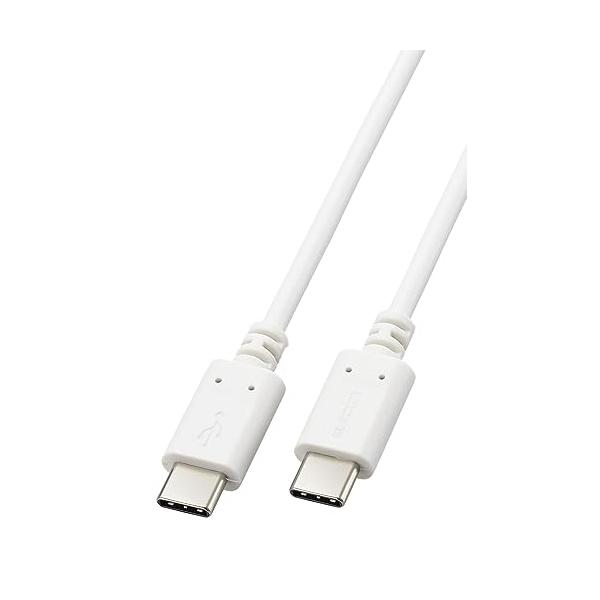 他サイト： エレコム USB Type-C ケーブル [ USB-C  USB-C ] 60W USB PD対応 1m MPA-CCEC10WHの商品画像