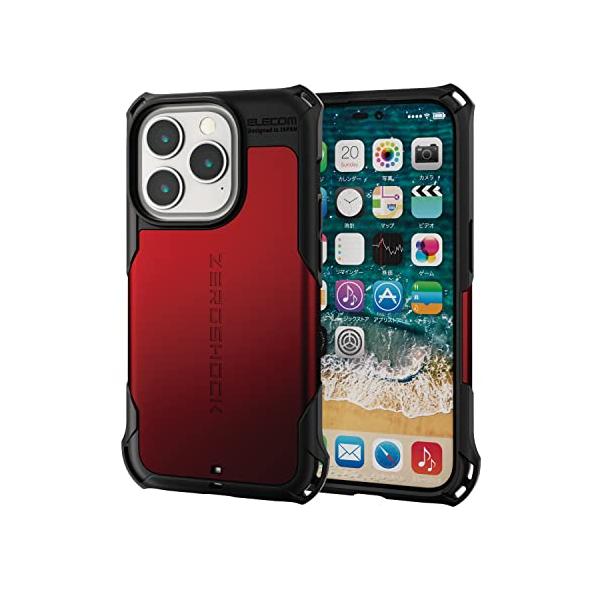 エレコム iPhone 14 Pro ケース カバー 耐衝撃 衝撃吸収 ZEROSHOCK [四つ角ダンパー/ハニカム構造/ダブルレイヤー設計]
