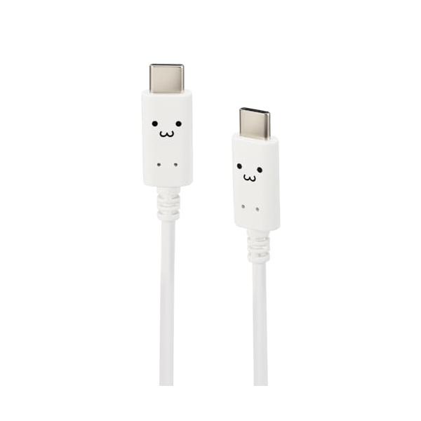 エレコム USB-C  USB-C ケーブル 60W 20V 3A 1m USB PD対応 しろちゃん MPA-CCF10WF