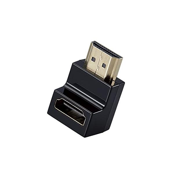 他サイト： エレコム HDMI延長アダプター L字 スリムタイプ 【下方向】 HDMI (メス) - HDMI (オス) ブラック AD-HDAABS02Bの商品画像