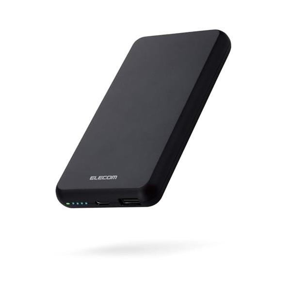 エレコム モバイルバッテリー 大容量 10000mAh 15W 2台同時充電 出力2ポート (Type-C/USB-A) 入力(Type-C) EC-C05BK