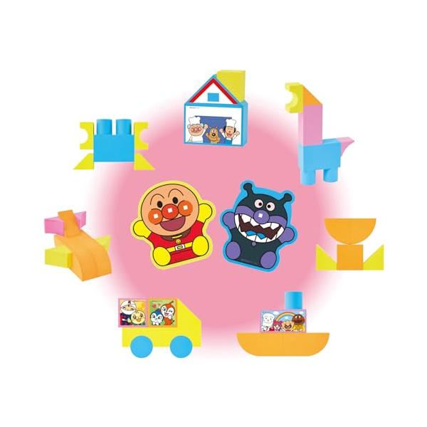 ・おふろで楽しくつみき遊び！・お水にぬらすと、おふろの壁やつみき同士がくっついて、おふろで楽しくつみき遊びができます。・つみき同士がくっつくので、立体的に様々な形を作ることができます。・ぷかぷかプレイボードの上にのせて遊んだり、水を流すコー...