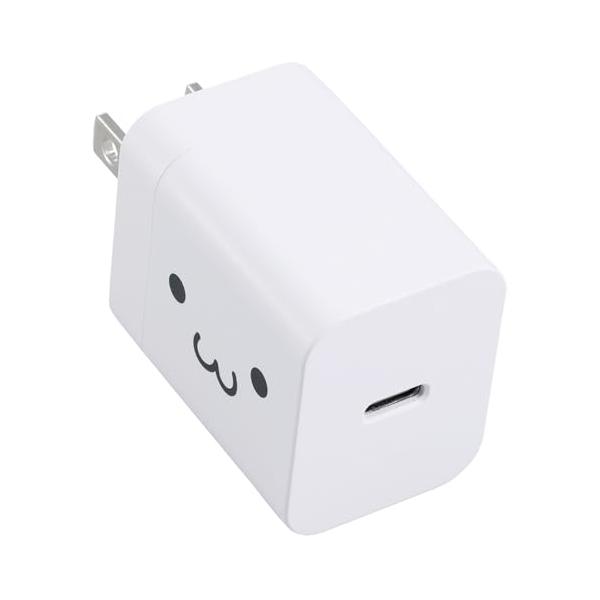 他サイト： エレコム 充電器 Type-C USB-C 20W USB PD対応 1ポート PSE認証品 しろちゃん /EC-AC6820WFの商品画像
