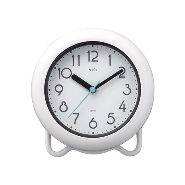 FEW130WHホワイト/直径17.0cm/FEW130 WH・パッケージ個数:1・本体サイズ:(約)高さ17.8×幅17.0×奥行き4.5cm・本体重量:(約)280g・材質:樹脂、ガラス・機能:ステップ秒針、防塵仕様(IP5X)、防滴仕...