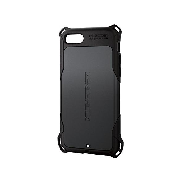 エレコム iPhone SE (第2世代/第3世代) / 8 / 7 用 ケース  ZEROSHOCK ブラック  PM-A22SZEROBK