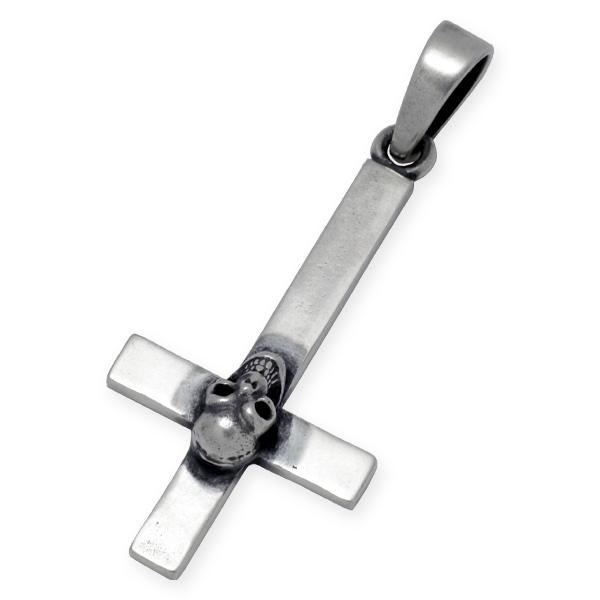 Gabor スカルオンプレーンクロス 1/8 Gaboratory Gaboratory Skull On Plain Cross Pendant [1/8 , 1/16]