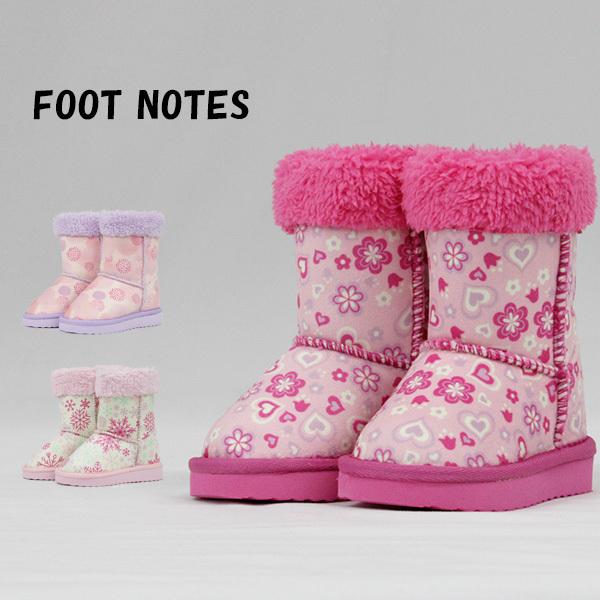 アウトレット FOOT NOTES キッズ シューズ ガールズ あたたかムートン もこもこブーツ 冬 26269 P266コ 爆買