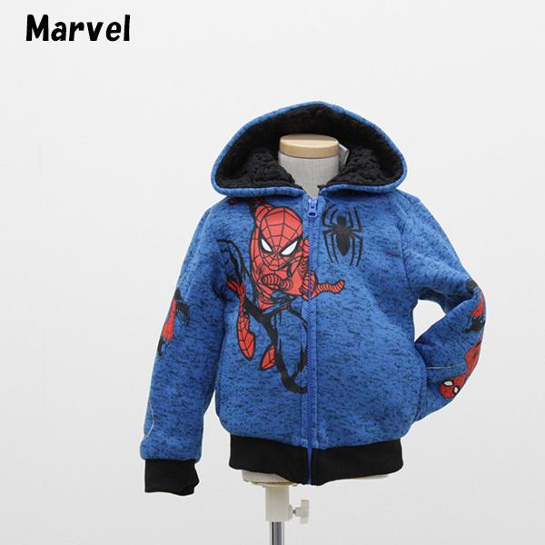アウトレット キッズ アウター スパイダーマン 中綿入り 裏ボア