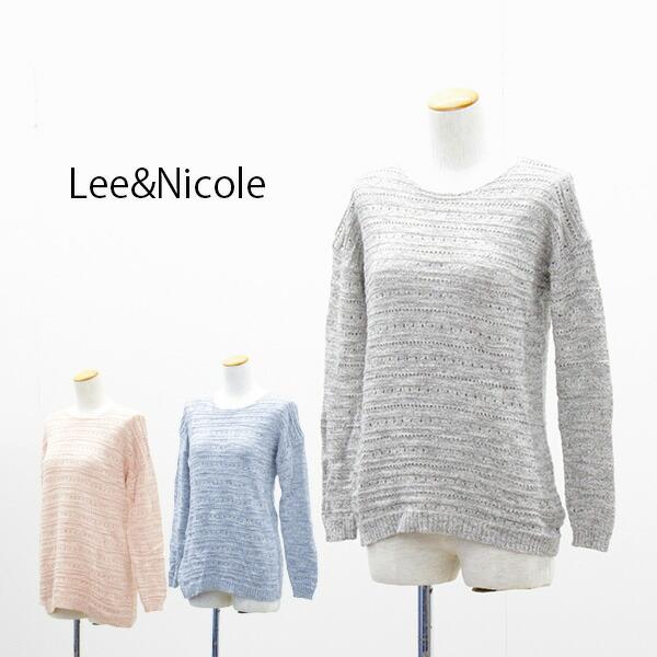 アウトレット Lee&Nicole レディース トップス サマーニット 穴あきデザイン 春夏秋 588623 P650 爆買