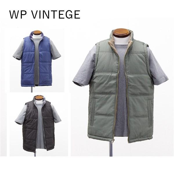 アウトレット WP VINTEGE メンズ アウター フランネル裏地付き 中綿入り ベスト 秋冬 1421807 P6912F 爆買