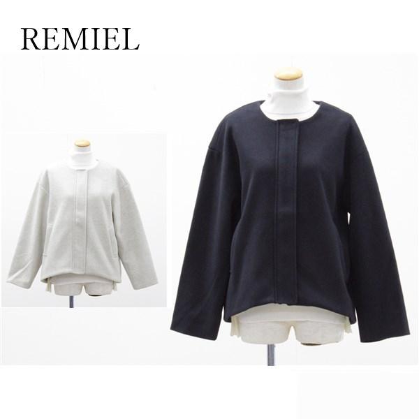 アウトレット REMIEL レディース アウター ノーカラーコート ジャケット 秋冬 45244 P7192F 爆買