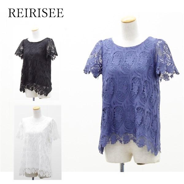 アウトレット REIRISEE レディース トップス 刺繍 ブラウス 半袖 アウトレット REIRISEE レディース トップス 刺繍 ブラウス 半袖