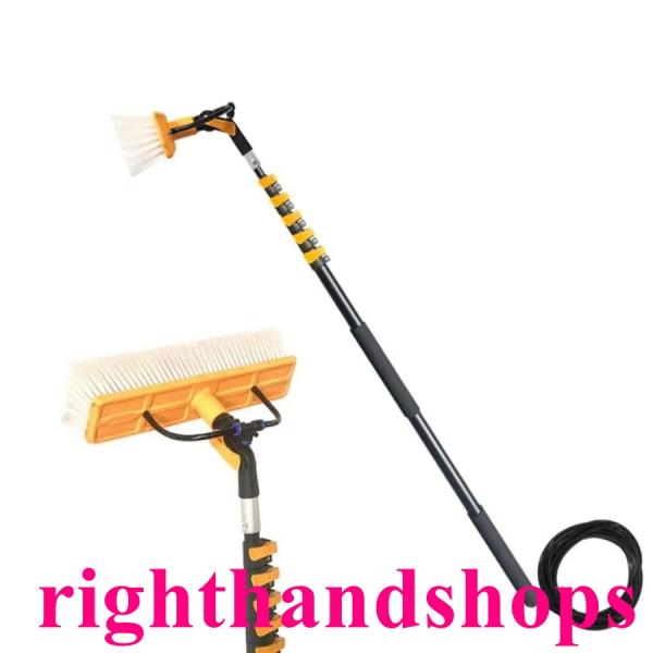 【商品のサイズ】：名称：高所掃除用ブラシ 外壁掃除ブラシ。注意：35cm散水ブラシだけです，ホースが必要な場合は別のオプションを選択してください。【製品特徴】：高所掃除の利便性と安全性を向上させるために、この超長い掃除ブラシを開発しました。...