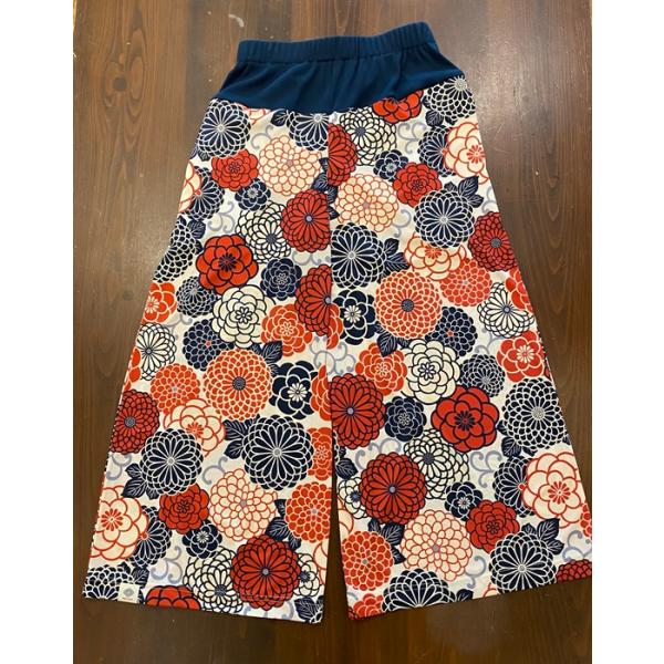 ほにや 美楽流パンツ 新菊丸 赤 丈ロングサイズ 丈90cm 総柄