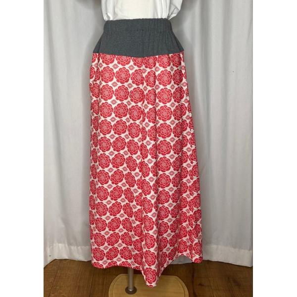 ほにや 美楽流パンツ ぽんぽん菊 赤 丈ロングロングサイズ 丈98cm 総
