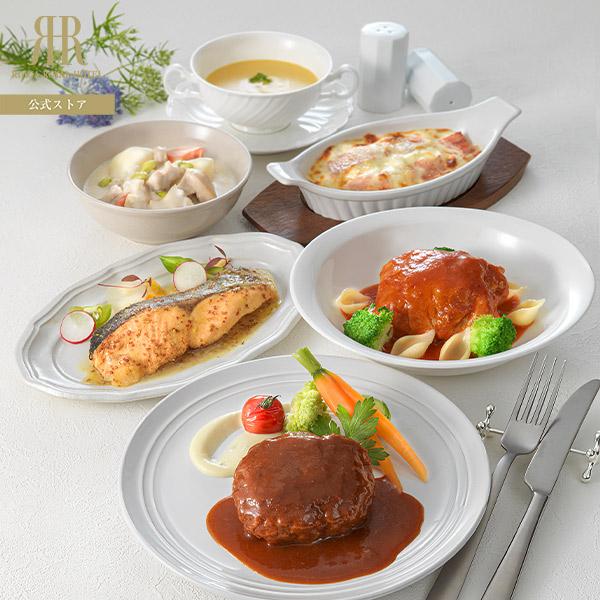 ホテルの味わいをご家庭でお楽しみいただけるファミリー向けのセット。牛肉を使った柔らかい食感が魅力のハンバーグや、肉の旨みと舌触りにこだわりトマトソースで煮込んだボリュームたっぷりなロールキャベツなどをセットにしました。記念日など食卓を華やか...