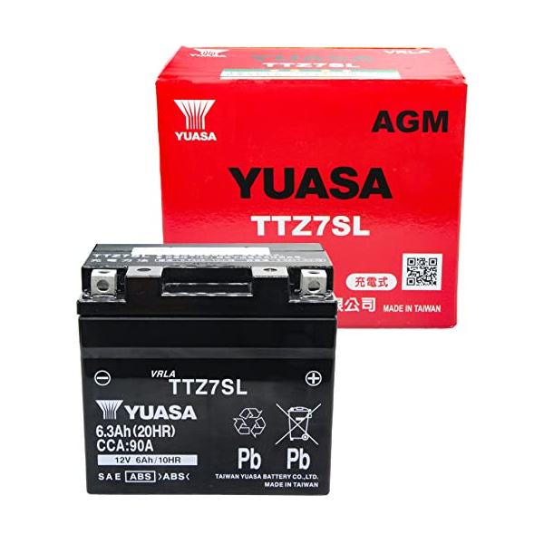 在庫有 2年保証付 完全充電 送料無料 ユアサバッテリー TTZ7SL YUASA YTZ7S FTZ7S GTZ7S 7S 互換 バッテリー バイク用バッテリー