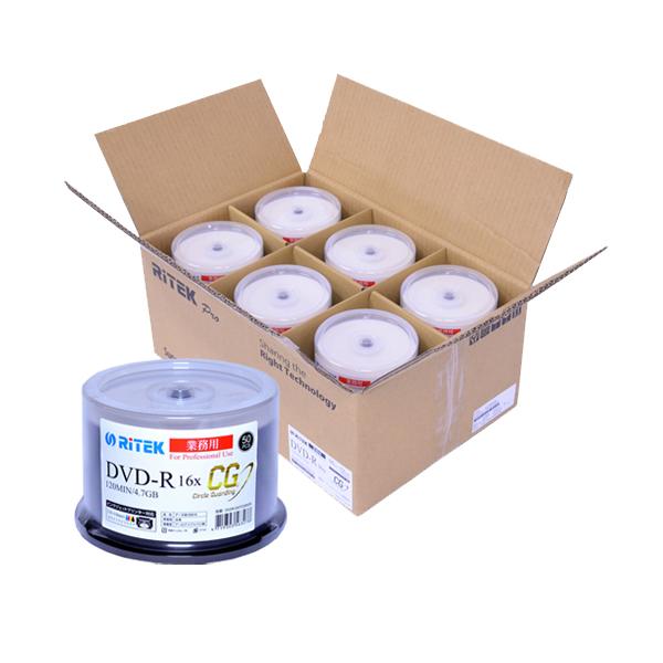 DVD-R �f�[�^�p DVDR-D47CG50CK 4.7GB 16�{�� Ritek Professional with "CG" Technology (Ritek Pro "CG") �X�s���h���P�[�X��50��×12�i600���jRITEK