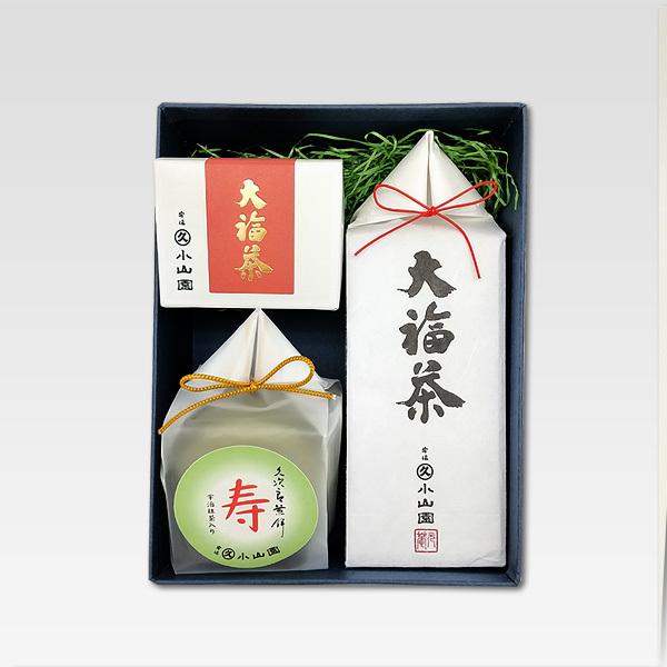 お値下げ‼️丸久小山園　大福茶セット 御進物 丸久小山園 大福茶（抹茶） 大福茶（荒仕上げ煎茶） 久次郎煎餅
