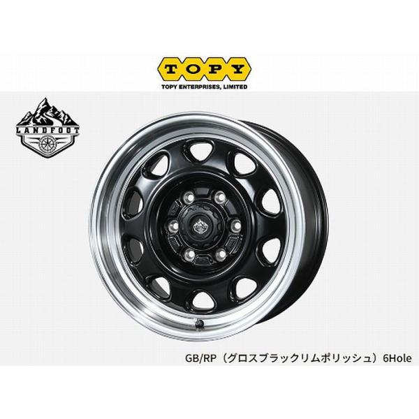 16インチ用200系ハイエース2/4WD用LANDFOOT-SWZアルミホイール（グロス