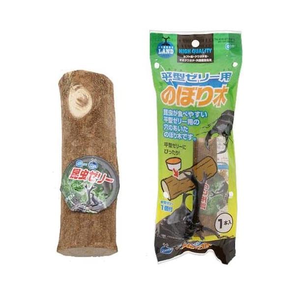 ■商品説明マルカン　平型ゼリー用　のぼり木　１本対象        昆虫特長●昆虫が食べやすい平型ゼリー用の穴のあいたのぼり木です。●ゼリーや密でマットを汚しません。●昆虫がつかまりやすく、重量がある木製品です。●昆虫ゼリー１個付きです。数...