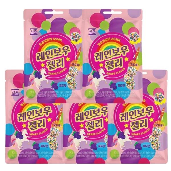 ■商品説明【商品詳細】新食感グミ「レインボーグミ」は、ブドウ味のグミの周りにカラフルなつぶつぶがぎっしりで、見た目もキュートでかわいい。“ガリッガリッ”と刺激的な音と食感でASMRが楽しめます。[名称]　グミキャンディー[原材料名]　砂糖、...