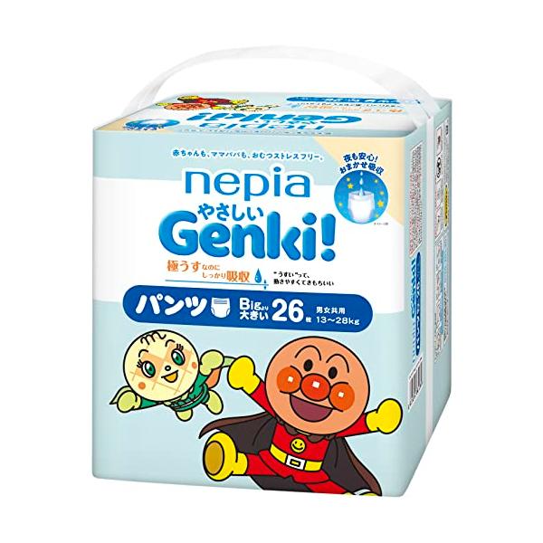 nepia Genki! パンツ Big 26枚入り　6袋 パンツ BIGより大きいサイズ ネピアGENKI アンパンマン おむつ