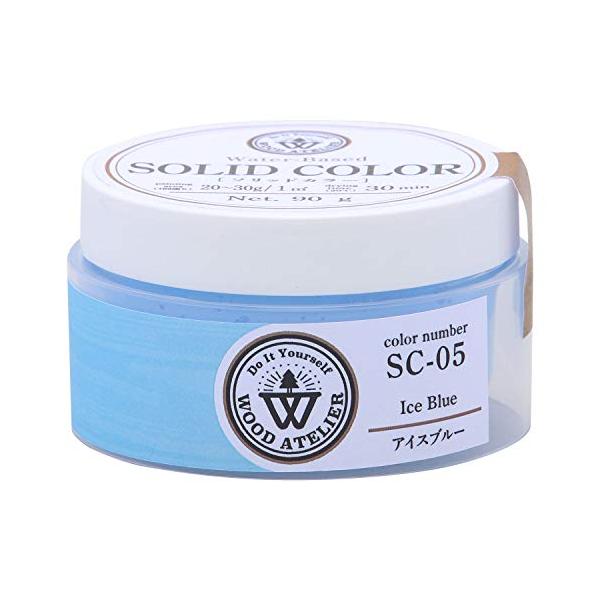 他サイト： 和信ペイント(Washi Paint) 水性ペースト状ニス ウッドアトリエ ソリッドカラー ワックス感覚で使える 屋内木部用 アイスブルー 90の商品画像