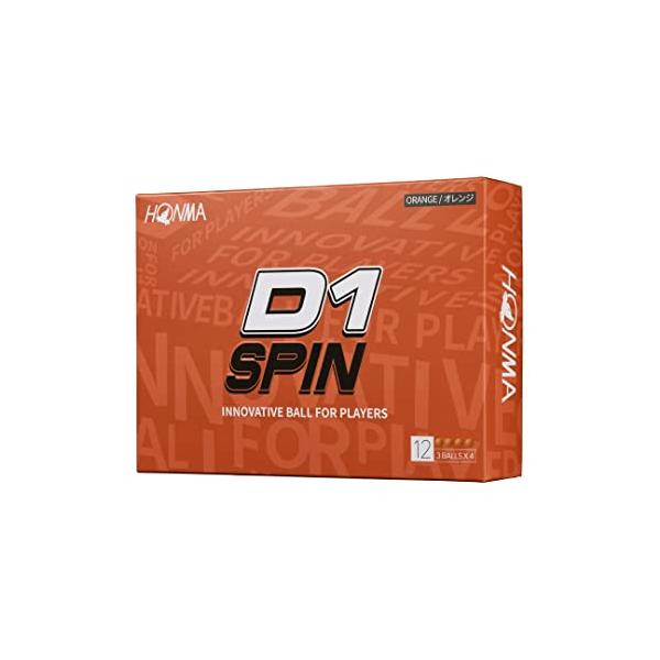 他サイト： ホンマ ゴルフ ボール D1 D-1 SPIN スピン 2023 2ピース ソフト 飛び系 飛距離 ディスタンス ゴルフボール 1ダース 12球の商品画像