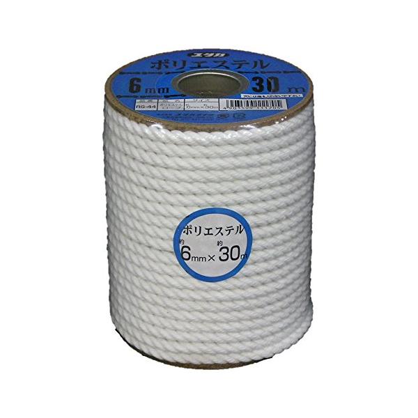 ポリエステルホワイト/6mm×30m/RS-44・Size:6mm×30mStyle:ポリエステル・パッケージ個数:1・原産国:日本・材質:ポリエステル・耐候性:・耐水性:・耐熱性:約110℃以内