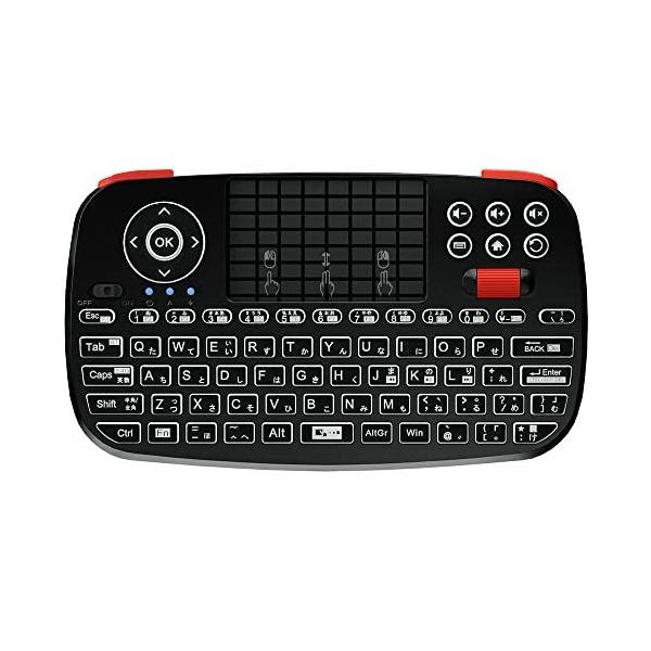 他サイト： エアリア ミニ ワイヤレス 無線 小型 キーボード Bluetooth 2.4G ワイヤレス TypeC変換アダプタ付属 タッチパッド スクローの商品画像