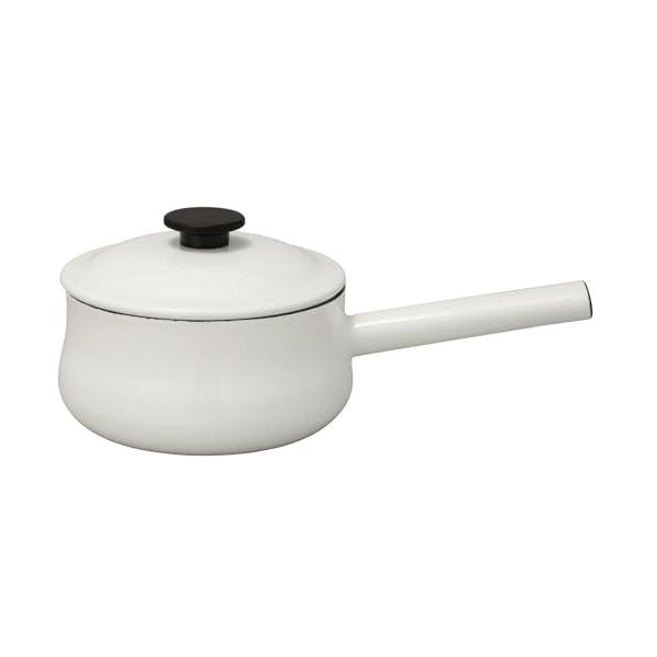 野田琺瑯(Nodahoro) ソースパン 18cm ホーロー ガス火/IH対応 片手鍋 日本製 ルーク LK-18N