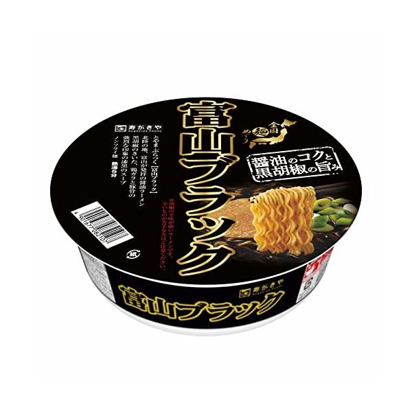 寿がきや 全国麺めぐり 富山ブラックラーメン 108g×12個