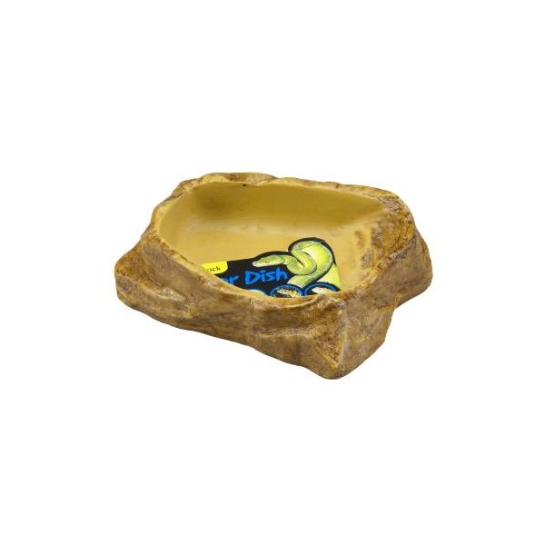 無し/M/49795・パッケージ個数:1・本体サイズ(幅X奥行X高さ):12.4×9.5×3.5cm・本体重量:240g・原産国:中華人民共和国・自然の岩をイメージしたデザインの水飲み皿で、レイアウトしたテラリウムにも適合・内側には安全ステ...