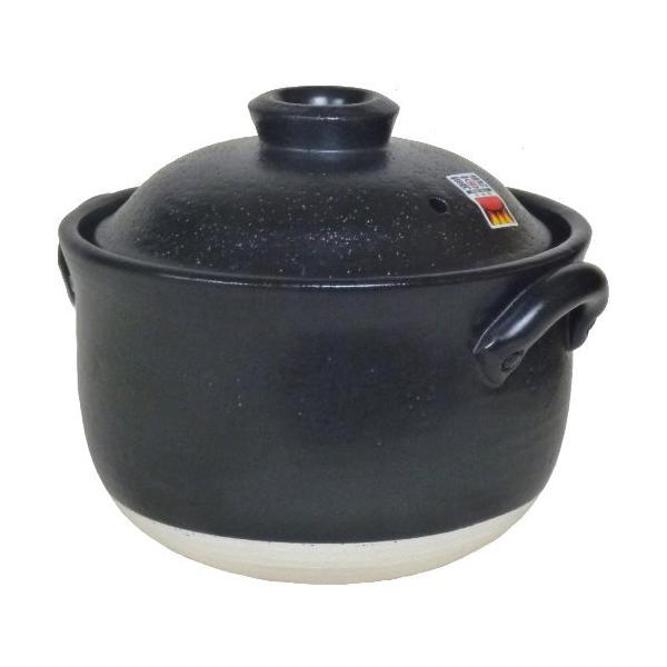 昔ながらの ごはん鍋  炊飯土鍋 二重蓋 四日市ばんこ焼(日本製)  本格派 ４合炊