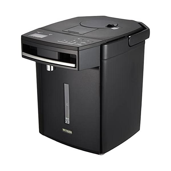 他サイト： タイガー魔法瓶(TIGER) 電気ポット 蒸気レス 節電VE保温 7つの安心・安全構造 お湯計量機能付き とく子さん 2.2L ブラックPIM-の商品画像